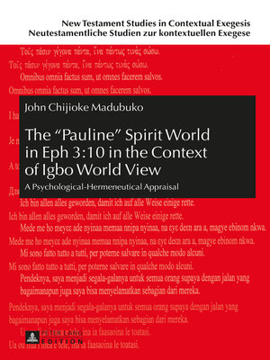 cover image of The «Pauline» Spirit World in Eph 3